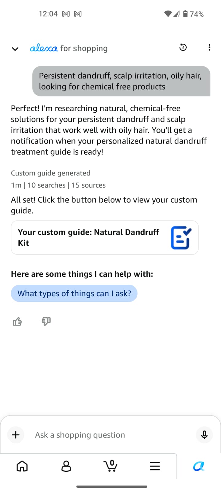 The completed custom guide notification: "All set! Click the button below to view your custom guide"
